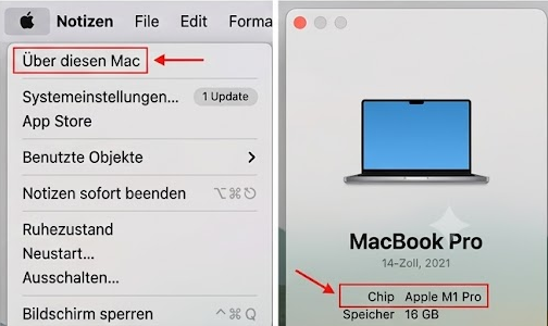 Wie überprüft man den Chip-Typ des Mac?
