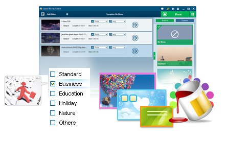 Offers Plentiful Free Menu Templates and Supports Custom Menu Design for DVD Disc Customizing